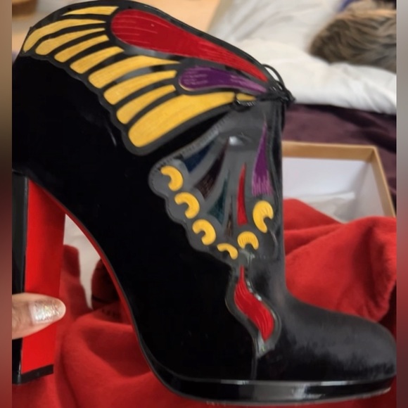 Mariposa 120 Velvet Christian Louboutin bootie, size 39 - Picture 2 of 7